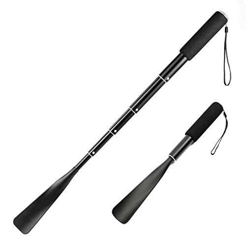 Fanwer Metal Shoe Horn Long Handle Seniors,Extra Long 14"-37" Telescopic Adjustable