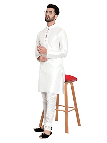 Image of HUZUR Mens Silk 6 Loop Kurta Pajama