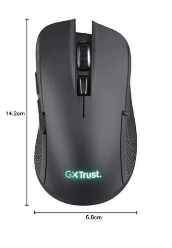 GXT 923 Ybar Mouse Gaming Wireless Ricaricabile, 200-7000 DPI, Bassa Latenza 2.4GHz, Programmabile, 69% Plastica Riciclata, Mouse Senza Fili RGB per Laptop, Computer, Windows - Nero - Mouse gaming - Immagine 12