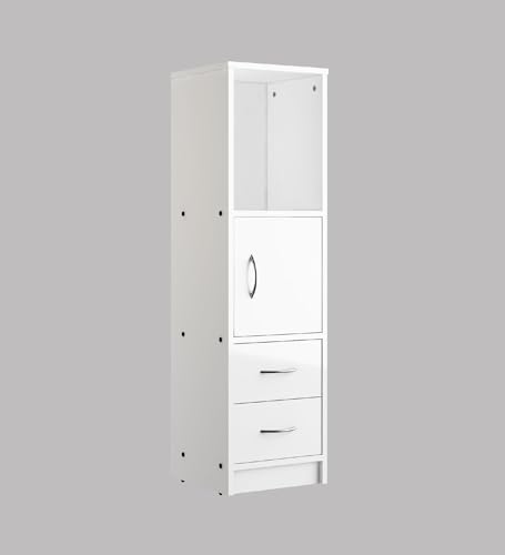 Image of Henry Multipurpose Storage Cabinet | Engineered Wood | Free-Standing Design | White Finish | Spacious & Durable | Easy Knock-Down Assembly