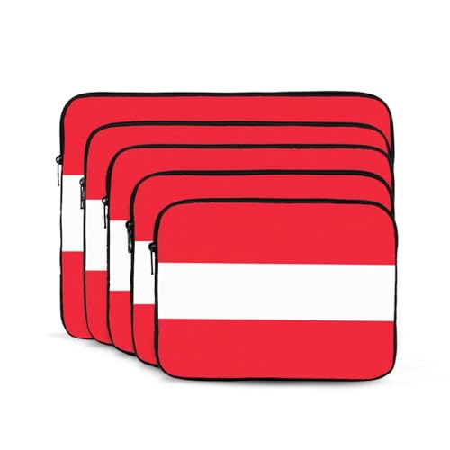 Austrian Flag Laptop Sleeve Case 15 Inch Suitable For Notebook Computer Tablet Traveling Carrying Simple Case2