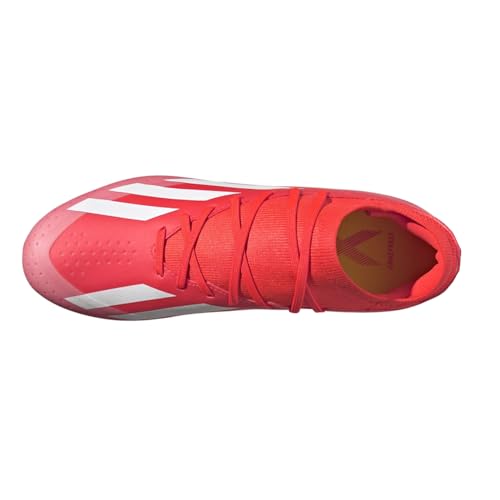adidas Adidas Unisex-Adult X Crazyfast League Firm Ground, Solar Red/White/Team Solar Yellow, 6.5
