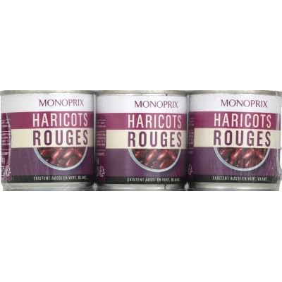 Monoprix Haricots Rouges 3x125g