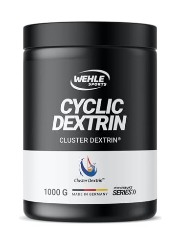 Cyclic Dextrin (Cluster Dextrin®) 1000g - Premium-Kohlenhydrat Pulver speziell für Hochverzweigtes zyklisches Dextrin - Patentiertes Kohlenhydrate Pulver für Sport & Fitness - Wehle Sports®