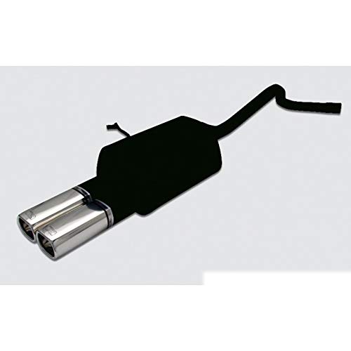 Escape deportivo Renault Megane II HB para sustituir silenciador oxidado 2x80mm