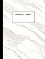 Composition Notebook - White Marble, 8.5 x 11, College Ruled, 100 pages: Ocean White Marble 1725197332 Book Cover