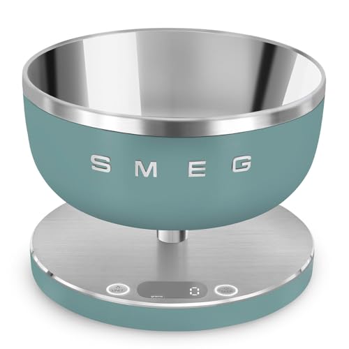 SMEG Contemporary Digital Kitchen Scale with Removable Bowl (Jade)