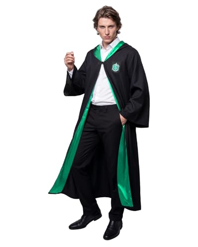 Funidelia Déguisement Officiel Serpentard Harry Potter pour homme et femme, Inclut: Tunique avec écusson imprimé, Taille S - Tenue pour adultes pour fêtes, Carnaval...