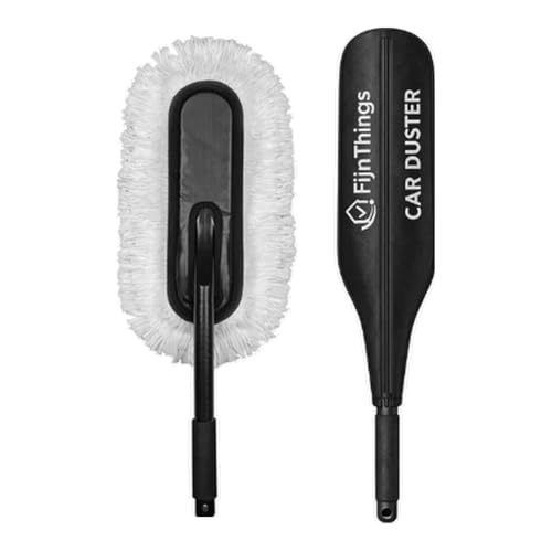 Image of Car Duster Microfiber Brush with Long Handle, Scratch-Free Exterior Car Dust Remover, Paraffin Wax Coated Fibers for Quick Dust Removal, Vehicle Cleaning Accessories