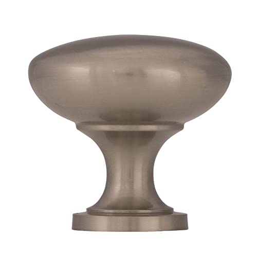 Amerock | Cabinet Knob | Satin Nickel | 1-1/4 Inch (32 Mm) Diameter | Edona | 10 Pack | Drawer Knob | Cabinet Hardware #TOP5