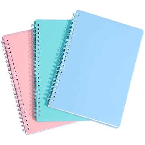 DDUP A5 Spiral Notebooks, 3 Pack Cover