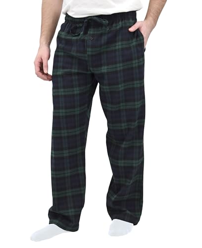 Andrew Scott Men's 3 Pack Cotton Flannel Fleece Brush Pajama Sleep & Lounge Pants2