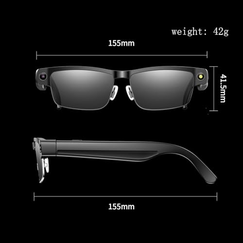 CatXQ AIスマートBluetoothメガネ カメラ&調光レンズ付き QR-AI-Glasses-2 の商品画像 5