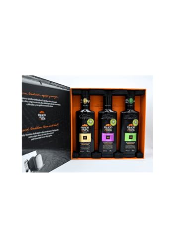 PALACIO DE LOS OLIVOS | Estuche Selección Familiar Tres Variedades de Aceite de Oliva Virgen Extra - 3 x 250 ml