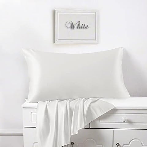 LINENWALAS Organic Bamboo Pillowcase Set 2 PC - 100% Natural Softest Cooling Christmas Pillow Covers (King, White) Cover