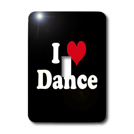 Interruptor I Love Dance de 3dRose para decoración de pared infantil 3