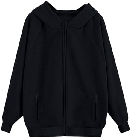 Oversized Hoodies For Teen Girls Zip Up Hooded Sweatshirt Cute Teen Clothes — view 5
