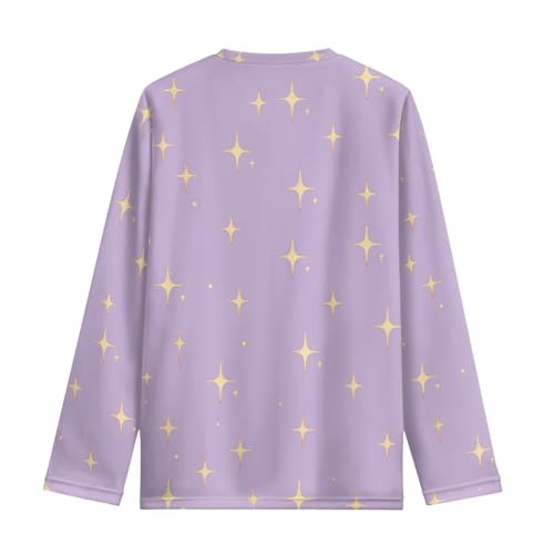 Image of Girls Long Sleeve Shirts Casual Crewneck Soft T-shirts for Girls 3-16 Years Old