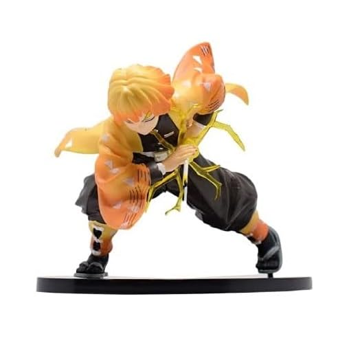Image of Awestuffs Zenitsu Demon Slayer Large Action Figure Limited Edition Figure Manga Toy Collectible (Zenitsu Attack)