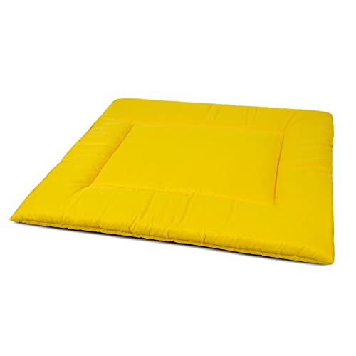 Colchonete para Cachorro Microfibra Cama Pet 80x60 Amarelo
