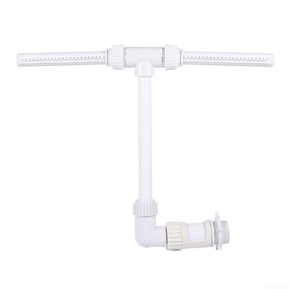 Dubbele zwembadfontein zwembadfontein zwembadsproeier fontein waterval verstelbare fontein 3,8 cm / 5,6 cm retoursproeier voor bovengronds en binnenzwembad (mondstuk