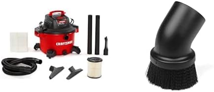 CRAFTSMAN CMXEVBE17594 12 Gallon 6.0 Peak HP Wet Dry Vac, Portable Shop Vacuum Wet and Dry with Filter, Dust Bag, Hose, Dusting Brush and Attachments for Home Projects & Renovations