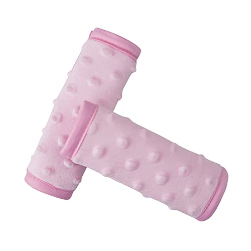 Image of Pro Goleem Car Seat Strap Covers for Babies Girl Soft Car Seat Strap Shoulder Pads for All Car Seats, Stroller, Pushcar, Pink