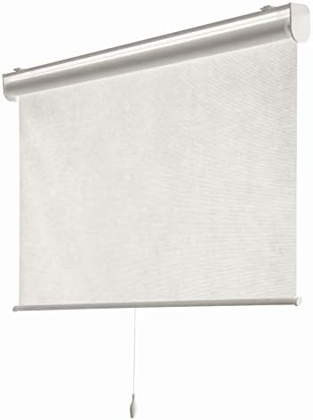 CHICOLOGY Roller Shades , Cordless Blinds , Window Shades for Home , Roller Window Shades , Window Treatments , Door Blinds , Light Filtering Shades , Felton White (Natural Woven) , 27"W X 72"H