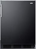 Summit 24' Refrigerator, Peak24 Built-in Fridge, ADA Compliant, 5.5 cu.ft. Capacity, Black - FF63BKBIADA