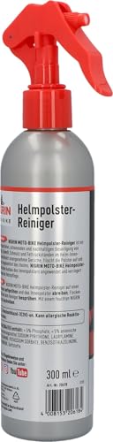 NIGRIN MOTO-BIKE Helmpolster-Reiniger für Motorrad, kein Ausbau des Helm-Innenpolsters, 300 ml, Weiß