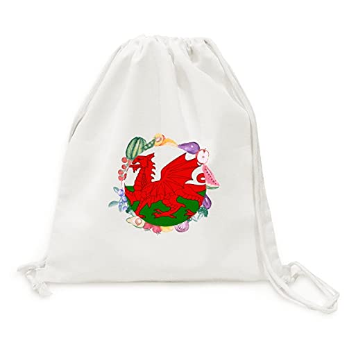 Sac en tissu pliable Pays de Galles idéal pour vos courses de fruits du marché