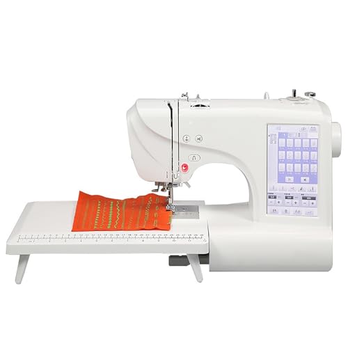 Automatyczna maszyna do szycia, elektryczna maszyna do haftowania z ekranem dotykowym LCD, 10 cm x 23,4 cm i 10 cm x 10 cm obszary haftu do odzieży, czapek, kołder, rękodzieła