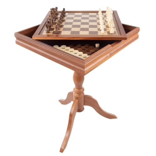 Game Table - Reversible Tabletop with Chess and Backgammon Gameboards - Game Room Furniture by Trademark Games