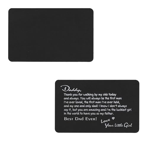 Personalized Photo Text Engraved Best Dad Wallet Card Father's Day Birthday Gift