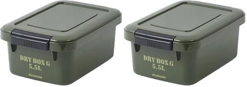 ハクバ HAKUBA 防湿保管ケース ドライボックスG 5.5L グリーン DBG55OVD 33615 カビ対策 湿気対策 スタッキング可能 乾燥剤付属 日本製 防湿庫 (× 2)
