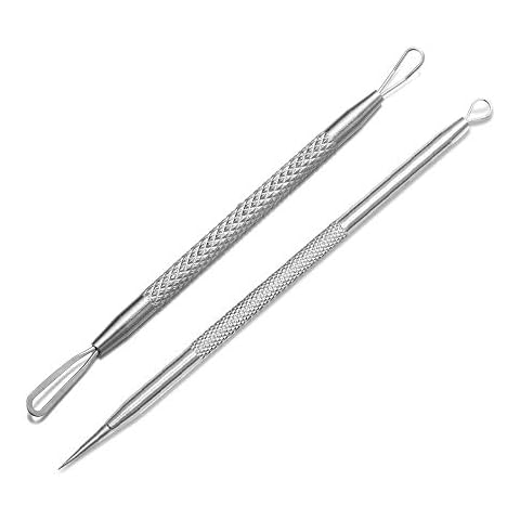 Blackhead Remover Tool Set with Ergonomic Handle Cover