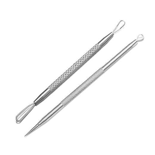 Blackhead Remover, 2 PCS Pimple Popper Tool，Stainless Steel Pimple Extractor Blackhead Removal Tool Risk Free Treatment for Blemish,Whitehead Popping,Blemish