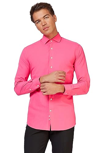Opposuits Men's Shirt - Party and Casual Wear- Long Sleeved Button Down Dress Shirt - Slim Fit