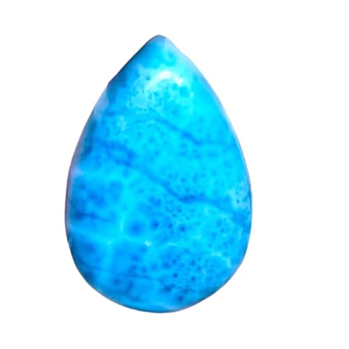 Larimar cabochon naturel idéal pour remplacer une pierre perdue ou réussir un sertissage bague