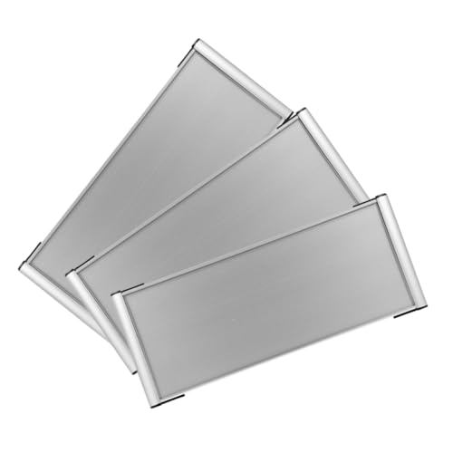 Plaques signalétiques de porte en aluminium argenté élégant pour bureau