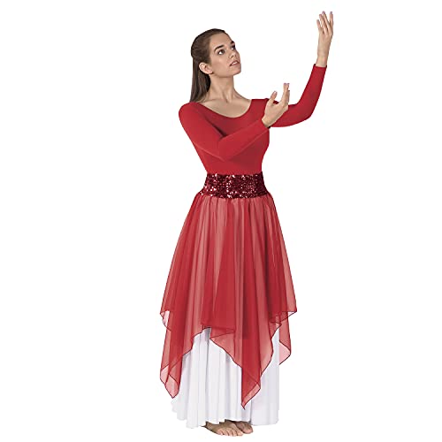 Eurotard Girls Single Handkerchief Skirt (39768C) -Red - #TOP23