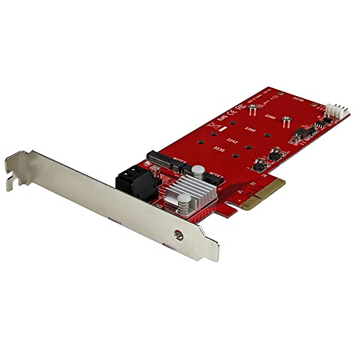 Image of StarTech 2x M.2 SATA RAID Card Plus 2x SATA III Ports, PCIe (PEXM2SAT3422)