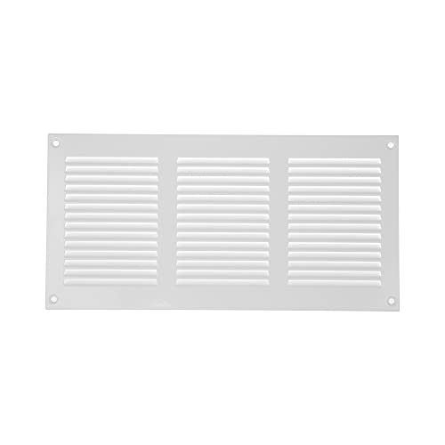 12" x 6" Inch / 300 x 150 mm White Air Vent Cover, Quality Steel Return Air Grilles, for Ceiling and Sidewall, HVAC