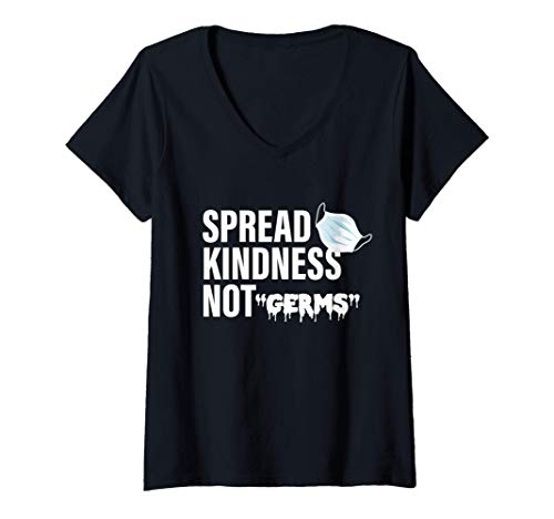 Mujer Spread Kindness Not Germs Shirt, Encouragement 2020 Camiseta Cuello V