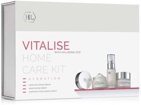 HL Holy Land Cosmetics Vitalise Anti Aging Home Kit - Intense Serum, Moisturizing Day cream and Moisturizer Night Cream all with Hyaluronic Acid, Special Hydration Treatment