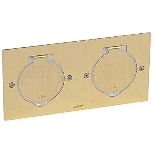 Platine de sol Legrand dorée 2 postes luxe pour intérieur élégant