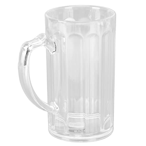 大型ビールジョッキ ハンドル付き 冷凍可能 16.9オンス ビールジョッキグラス コーヒー ティー用 誕生日プレゼント 日常の飲み物用グラス ワインやバーのダイニング装飾用 クリアで丈夫なフリーザーカップ