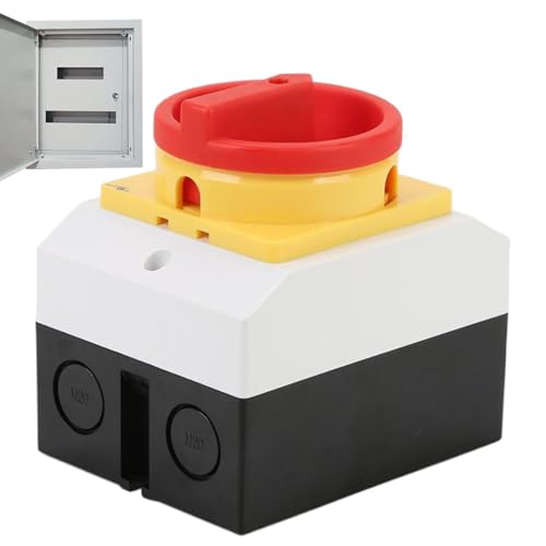 Aislador de disyuntor CC, disyuntor CC, botón de encendido y apagado de giratoria 20 A - control de conmutación de 4 polos 380 V dispositivo de corte giratorio para auriculares