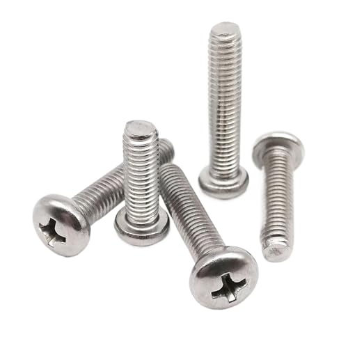 RUOHARD 10/20/50個 クロス丸皿頭ネジ ボルト GB818 M1.6 M2 M2.5 M3 M4 M5 M6 M8 A2-70 304 ステンレススチール(50pcs M3x8mm)