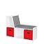 Pure White With Red Bins
